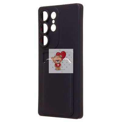 Чехол-накладка для Samsung Galaxy S25 Ultra (черный) - SC337 с картхолдером