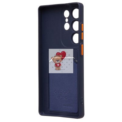 Чехол-накладка для Samsung Galaxy S25 Ultra (темно-синий) - SC337 с картхолдером