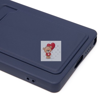 Чехол-накладка для Samsung Galaxy S25 Ultra (темно-синий) - SC337 с картхолдером