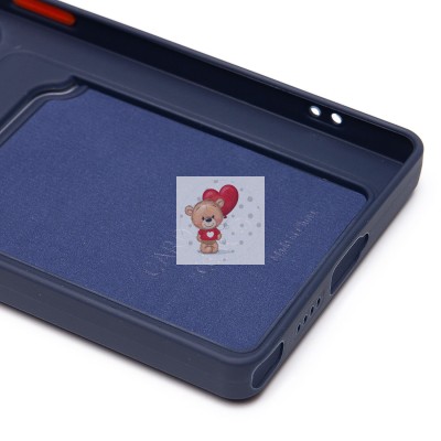 Чехол-накладка для Samsung Galaxy S25 Ultra (темно-синий) - SC337 с картхолдером