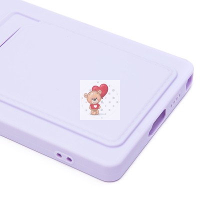 Чехол-накладка для Samsung Galaxy S25 Ultra (светло-фиолетовый) - SC337 с картхолдером