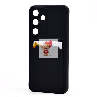 Чехол-накладка для Samsung Galaxy S25 (черный) - SC337 с картхолдером