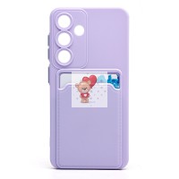 Чехол-накладка для Samsung Galaxy S25 (светло-фиолетовый) - SC337 с картхолдером