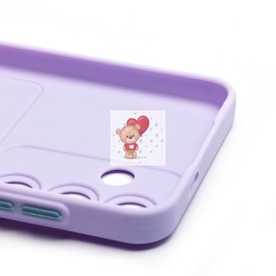 Чехол-накладка для Samsung Galaxy S25 (светло-фиолетовый) - SC337 с картхолдером