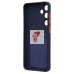 Чехол-накладка для Samsung Galaxy S25+ (темно-синий) - SC337 с картхолдером