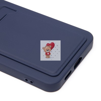 Чехол-накладка для Samsung Galaxy S25+ (темно-синий) - SC337 с картхолдером