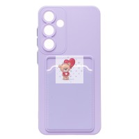 Чехол-накладка для Samsung Galaxy S25+ (светло-фиолетовый) - SC337 с картхолдером