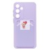 Чехол-накладка для Samsung Galaxy S25+ (светло-фиолетовый) - SC337 с картхолдером