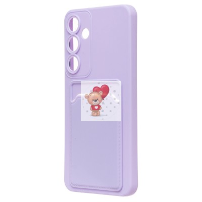 Чехол-накладка для Samsung Galaxy S25+ (светло-фиолетовый) - SC337 с картхолдером