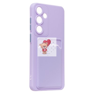 Чехол-накладка для Samsung Galaxy S25+ (светло-фиолетовый) - SC337 с картхолдером