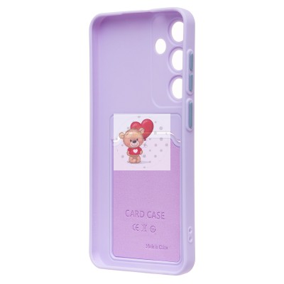 Чехол-накладка для Samsung Galaxy S25+ (светло-фиолетовый) - SC337 с картхолдером