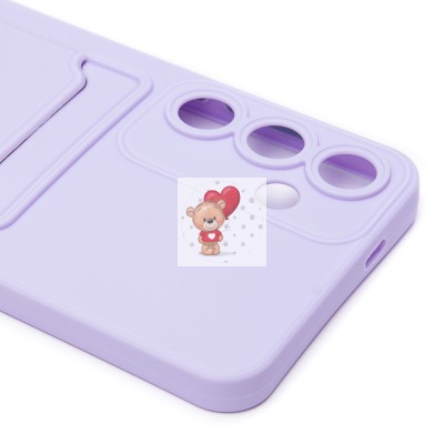 Чехол-накладка для Samsung Galaxy S25+ (светло-фиолетовый) - SC337 с картхолдером