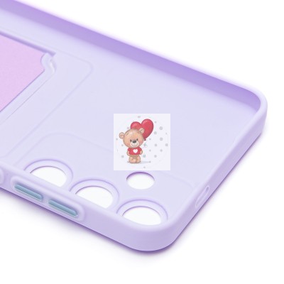 Чехол-накладка для Samsung Galaxy S25+ (светло-фиолетовый) - SC337 с картхолдером