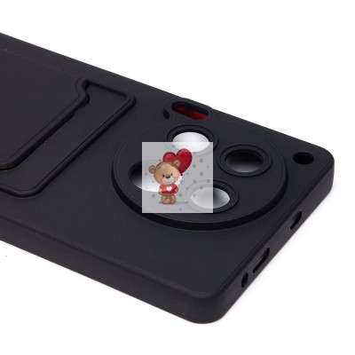 Чехол-накладка для Tecno Camon 30 4G (черный) - SC337 с картхолдером Чехол-накладка для Tecno Camon 30 4G (черный) - SC337 с картхолдером