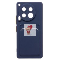 Чехол-накладка для Tecno Camon 30 4G (темно-синий) - SC337 с картхолдером Чехол-накладка для Tecno Camon 30 4G (темно-синий) - SC337 с картхолдером