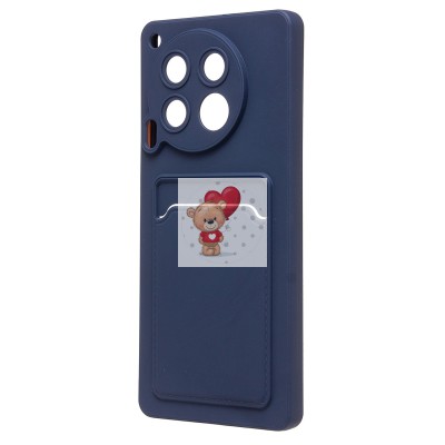 Чехол-накладка для Tecno Camon 30 4G (темно-синий) - SC337 с картхолдером Чехол-накладка для Tecno Camon 30 4G (темно-синий) - SC337 с картхолдером