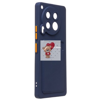 Чехол-накладка для Tecno Camon 30 4G (темно-синий) - SC337 с картхолдером Чехол-накладка для Tecno Camon 30 4G (темно-синий) - SC337 с картхолдером