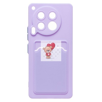 Чехол-накладка для Tecno Camon 30 4G (светло-фиолетовый) - SC337 с картхолдером