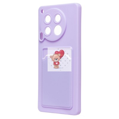 Чехол-накладка для Tecno Camon 30 4G (светло-фиолетовый) - SC337 с картхолдером Чехол-накладка для Tecno Camon 30 4G (светло-фиолетовый) - SC337 с картхолдером