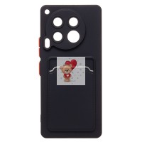 Чехол-накладка для Tecno Camon 30 5G (черный) - SC337 с картхолдером Чехол-накладка для Tecno Camon 30 5G (черный) - SC337 с картхолдером