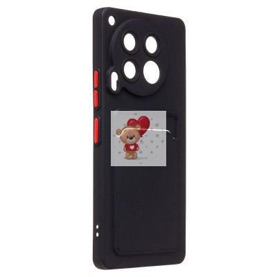 Чехол-накладка для Tecno Camon 30 5G (черный) - SC337 с картхолдером Чехол-накладка для Tecno Camon 30 5G (черный) - SC337 с картхолдером