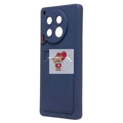 Чехол-накладка для Tecno Camon 30 5G (темно-синий) - SC337 с картхолдером Чехол-накладка для Tecno Camon 30 5G (темно-синий) - SC337 с картхолдером