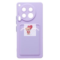 Чехол-накладка для Tecno Camon 30 5G (светло-фиолетовый) - SC337 с картхолдером Чехол-накладка для Tecno Camon 30 5G (светло-фиолетовый) - SC337 с картхолдером