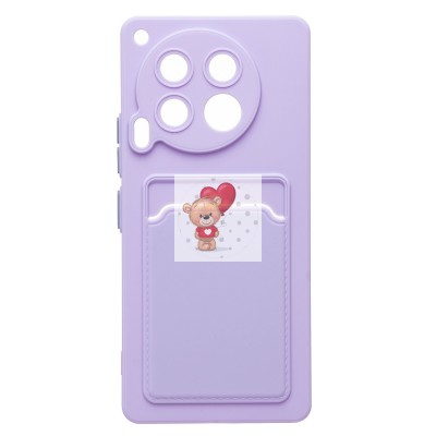 Чехол-накладка для Tecno Camon 30 5G (светло-фиолетовый) - SC337 с картхолдером