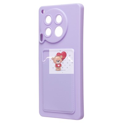 Чехол-накладка для Tecno Camon 30 5G (светло-фиолетовый) - SC337 с картхолдером Чехол-накладка для Tecno Camon 30 5G (светло-фиолетовый) - SC337 с картхолдером