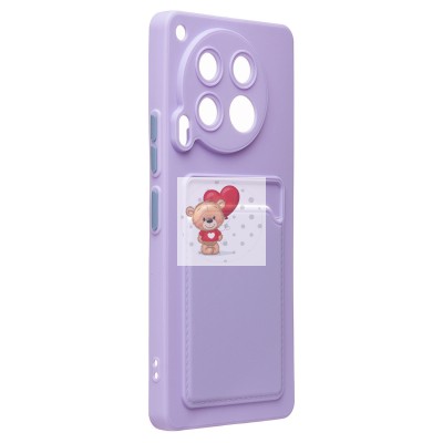 Чехол-накладка для Tecno Camon 30 5G (светло-фиолетовый) - SC337 с картхолдером Чехол-накладка для Tecno Camon 30 5G (светло-фиолетовый) - SC337 с картхолдером