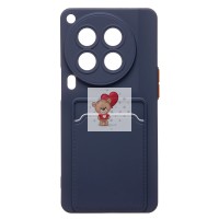 Чехол-накладка для Tecno Camon 30 Premier 5G (темно-синий) - SC337 с картхолдером Чехол-накладка для Tecno Camon 30 Premier 5G (темно-синий) - SC337 с картхолдером