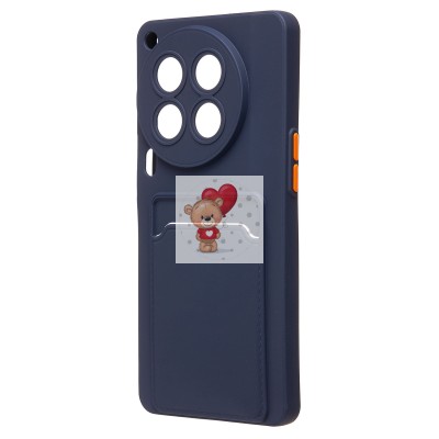 Чехол-накладка для Tecno Camon 30 Premier 5G (темно-синий) - SC337 с картхолдером Чехол-накладка для Tecno Camon 30 Premier 5G (темно-синий) - SC337 с картхолдером