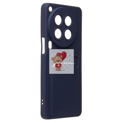 Чехол-накладка для Tecno Camon 30 Premier 5G (темно-синий) - SC337 с картхолдером Чехол-накладка для Tecno Camon 30 Premier 5G (темно-синий) - SC337 с картхолдером