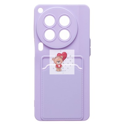 Чехол-накладка для Tecno Camon 30 Premier 5G (светло-фиолетовый) - SC337 с картхолдером