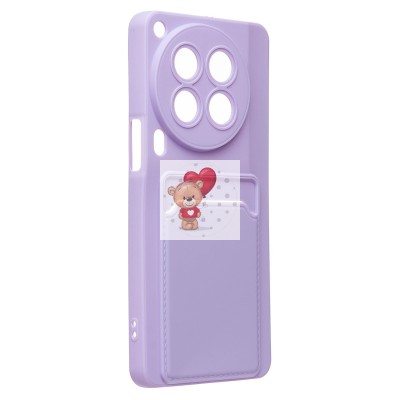 Чехол-накладка для Tecno Camon 30 Premier 5G (светло-фиолетовый) - SC337 с картхолдером Чехол-накладка для Tecno Camon 30 Premier 5G (светло-фиолетовый) - SC337 с картхолдером