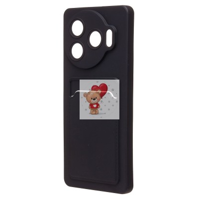 Чехол-накладка для Tecno Camon 30 Pro 5G (черный) - SC337 с картхолдером Чехол-накладка для Tecno Camon 30 Pro 5G (черный) - SC337 с картхолдером