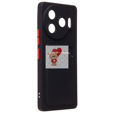 Чехол-накладка для Tecno Camon 30 Pro 5G (черный) - SC337 с картхолдером Чехол-накладка для Tecno Camon 30 Pro 5G (черный) - SC337 с картхолдером