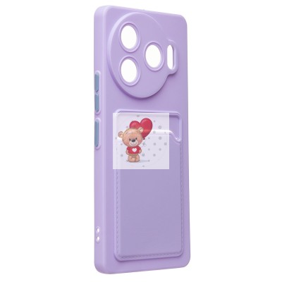 Чехол-накладка для Tecno Camon 30 Pro 5G (светло-фиолетовый) - SC337 с картхолдером