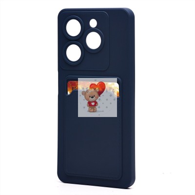 Чехол-накладка для Tecno Pop 8 (темно-синий) - SC337 с картхолдером Чехол-накладка для Tecno Pop 8 (темно-синий) - SC337 с картхолдером