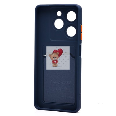 Чехол-накладка для Tecno Pop 8 (темно-синий) - SC337 с картхолдером Чехол-накладка для Tecno Pop 8 (темно-синий) - SC337 с картхолдером