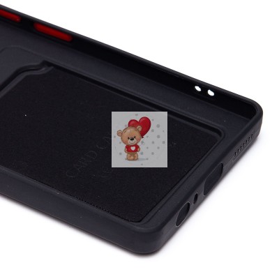 Чехол-накладка для Tecno Pova 6 4G (черный) - SC337 с картхолдером Чехол-накладка для Tecno Pova 6 4G (черный) - SC337 с картхолдером