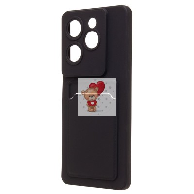 Чехол-накладка для Tecno Spark 20 Pro 5G (черный) - SC337 с картхолдером Чехол-накладка для Tecno Spark 20 Pro 5G (черный) - SC337 с картхолдером