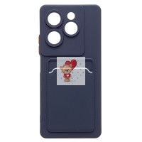 Чехол-накладка для Tecno Spark 20 Pro 5G (темно-синий) - SC337 с картхолдером Чехол-накладка для Tecno Spark 20 Pro 5G (темно-синий) - SC337 с картхолдером