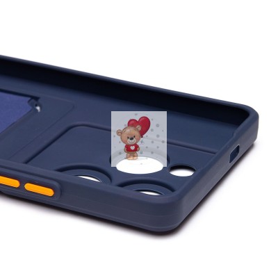 Чехол-накладка для Tecno Spark 20 Pro 5G (темно-синий) - SC337 с картхолдером Чехол-накладка для Tecno Spark 20 Pro 5G (темно-синий) - SC337 с картхолдером
