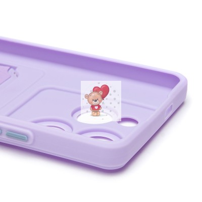 Чехол-накладка для Tecno Spark 20 Pro 5G (светло-фиолетовый) - SC337 с картхолдером