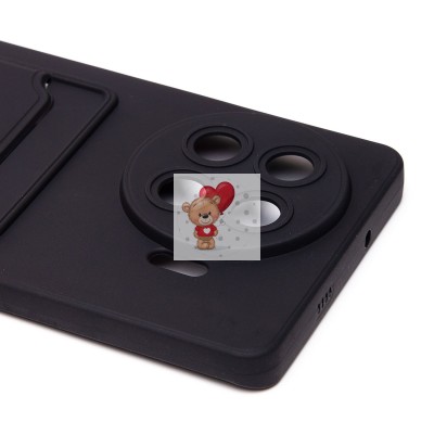 Чехол-накладка для Tecno Spark 20 Pro+ (черный) - SC337 с картхолдером