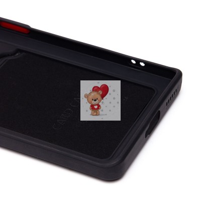 Чехол-накладка для Tecno Spark 20 Pro+ (черный) - SC337 с картхолдером