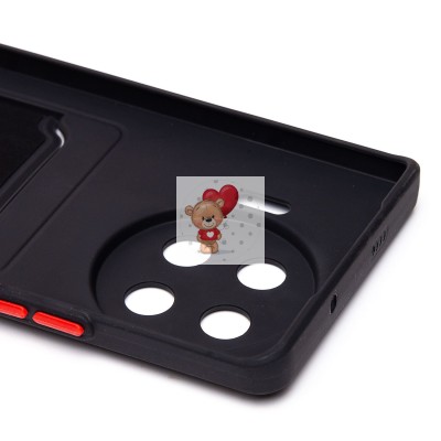 Чехол-накладка для Tecno Spark 20 Pro+ (черный) - SC337 с картхолдером