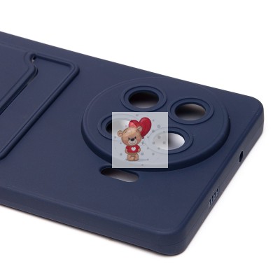 Чехол-накладка для Tecno Spark 20 Pro+ (темно-синий) - SC337 с картхолдером