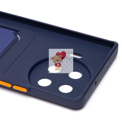 Чехол-накладка для Tecno Spark 20 Pro+ (темно-синий) - SC337 с картхолдером